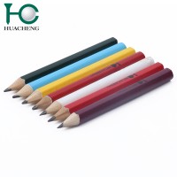 Huachen logo printing black wooden pencils for golf sports