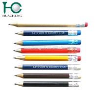 personalized promotion wooden/plastic golf pencils with/without eraser