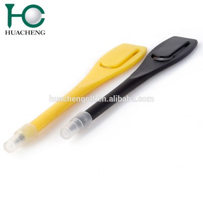 personalized promotional bulk color plastic golf pencil with cap