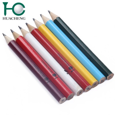 New cheap wooden colorful small golf pencils for wholesale